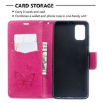Imprint Butterfly Wallet Leather Stand Case for Samsung Galaxy A51