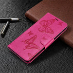 Imprint Butterfly Wallet Leather Stand Case for Samsung Galaxy A51