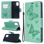 Imprint Butterfly Wallet Leather Stand Case for Samsung Galaxy A51