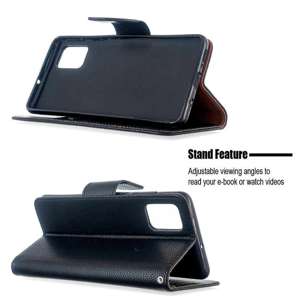 Litchi Skin Leather Wallet Case for Samsung Galaxy A51