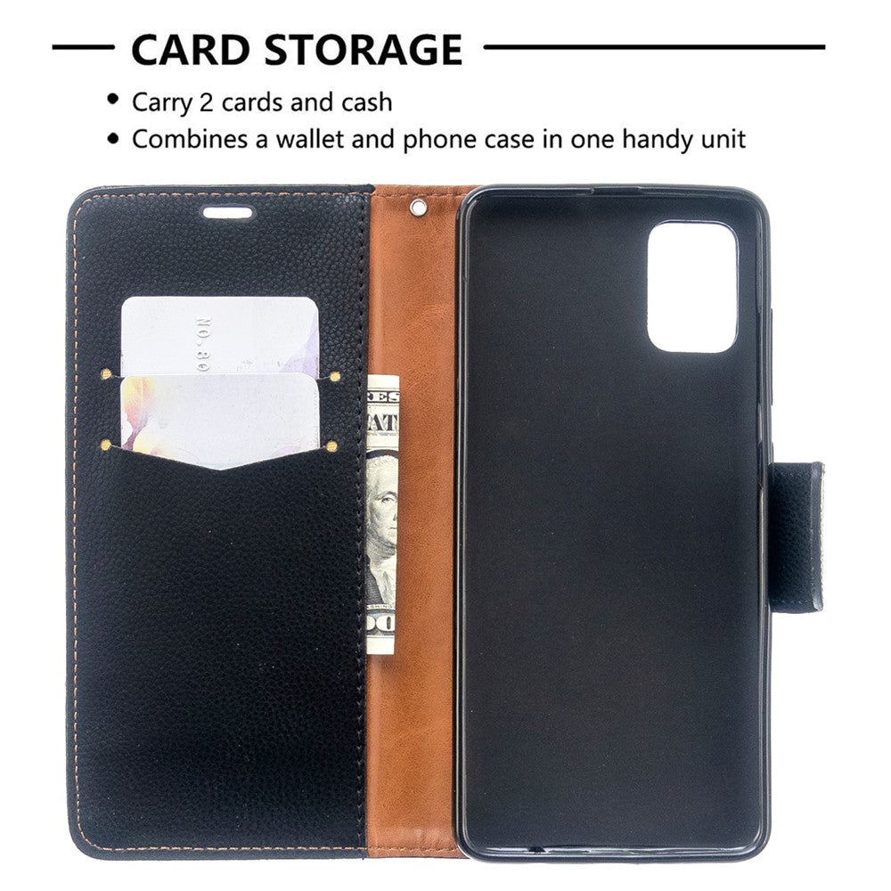 Litchi Skin Leather Wallet Case for Samsung Galaxy A51