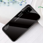 Gradientfarvet Hærdet Glas + PC + TPU Hybridcover til Samsung Galaxy A51