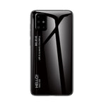 Gradientfarvet Hærdet Glas + PC + TPU Hybridcover til Samsung Galaxy A51