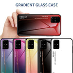 Gradientfarvet Hærdet Glas + PC + TPU Hybridcover til Samsung Galaxy A51