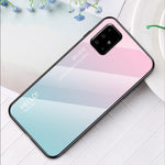 Gradientfarvet Hærdet Glas + PC + TPU Hybridcover til Samsung Galaxy A51