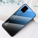 Gradientfarvet Hærdet Glas + PC + TPU Hybridcover til Samsung Galaxy A51