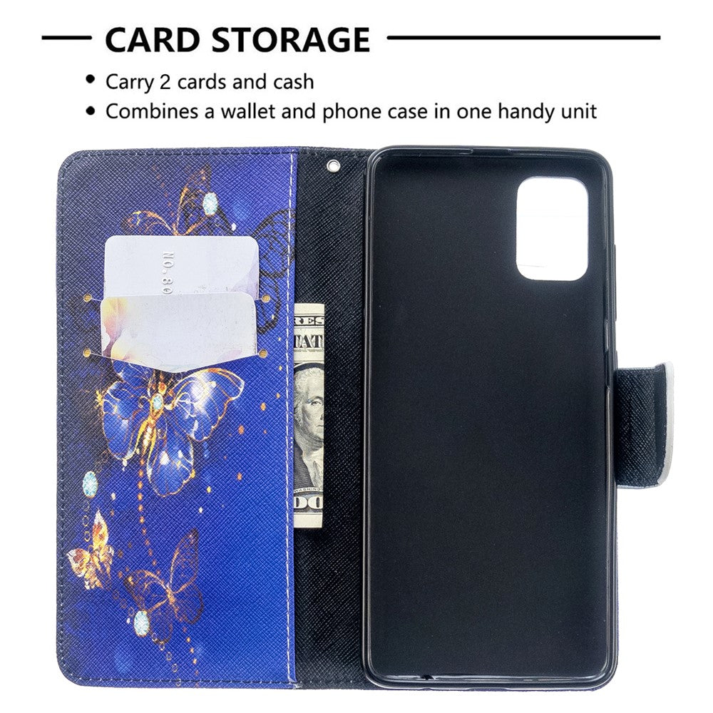 Pattern Printing Wallet Leather Flip Cover Case for Samsung Galaxy A51