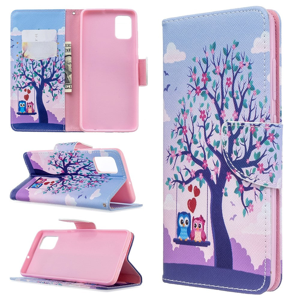 Pattern Printing Wallet Leather Flip Cover Case for Samsung Galaxy A51