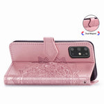 Embossed Mandala Flower Leather Covering for Samsung Galaxy S20 Plus