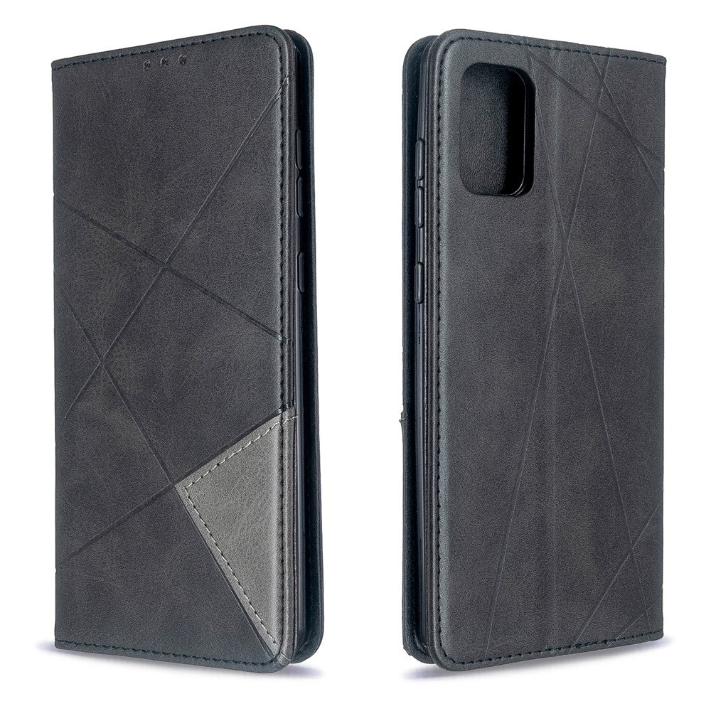 Geometric Mønster Stand Læder Cover Kortholder Etui til Samsung Galaxy A71 A715