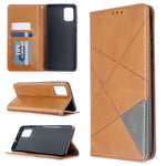 Geometric Mønster Stand Læder Cover Kortholder Etui til Samsung Galaxy A71 A715