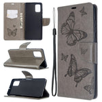 Imprint Butterflies Wallet Stand Flip Leather Case for Samsung Galaxy A71 A715