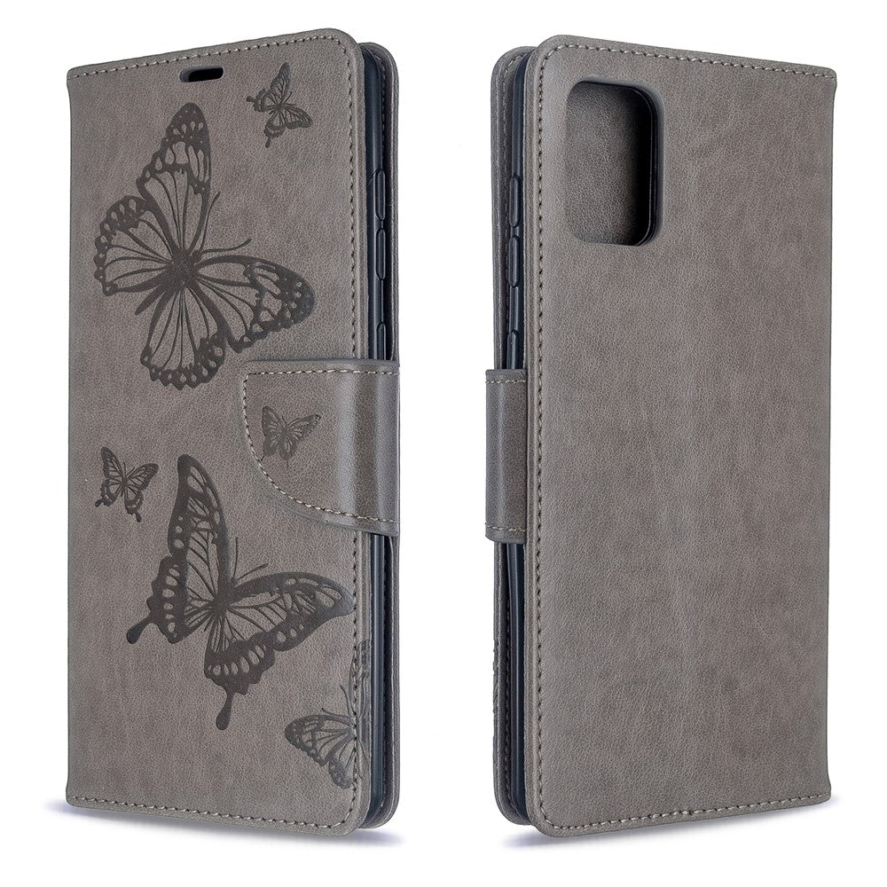 Imprint Butterflies Wallet Stand Flip Leather Case for Samsung Galaxy A71 A715