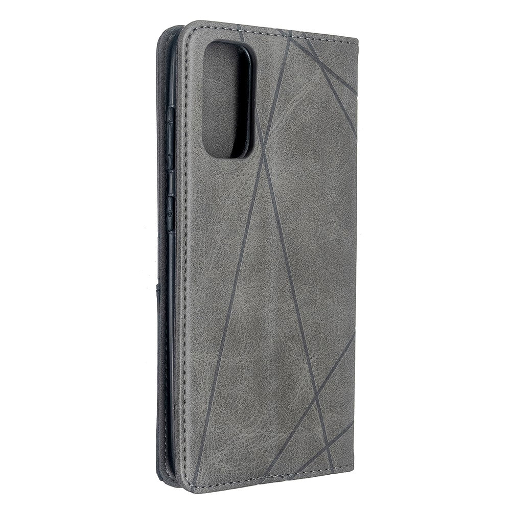 Geometric Pattern Stand Leather Card Holder Case for Samsung Galaxy S20 4G / S20 5G