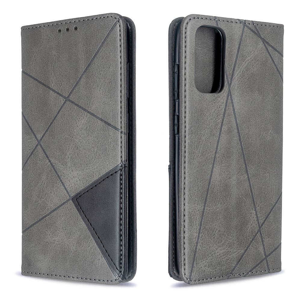 Geometric Pattern Stand Leather Card Holder Case for Samsung Galaxy S20 4G / S20 5G
