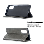 Geometric Pattern Stand Leather Card Holder Case for Samsung Galaxy S20 4G / S20 5G