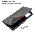 Geometric Pattern Stand Leather Card Holder Case for Samsung Galaxy S20 4G / S20 5G