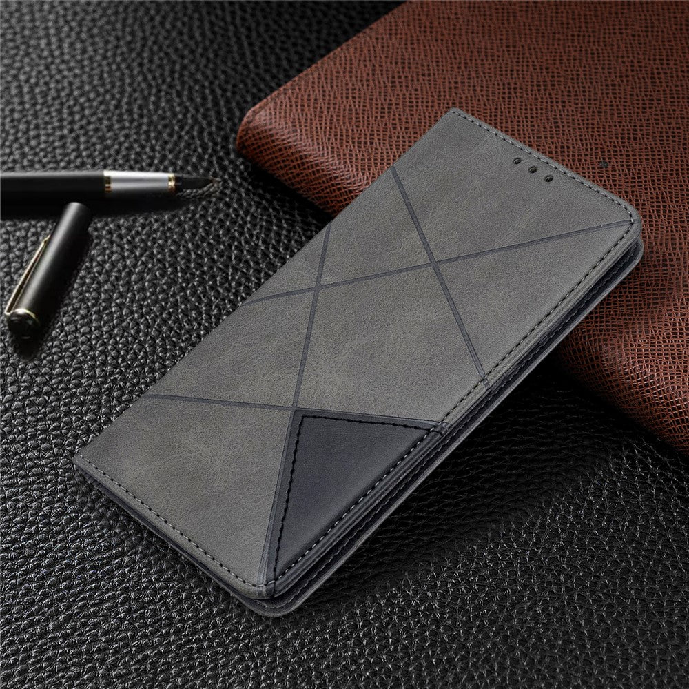 Geometric Pattern Stand Leather Card Holder Case for Samsung Galaxy S20 4G / S20 5G