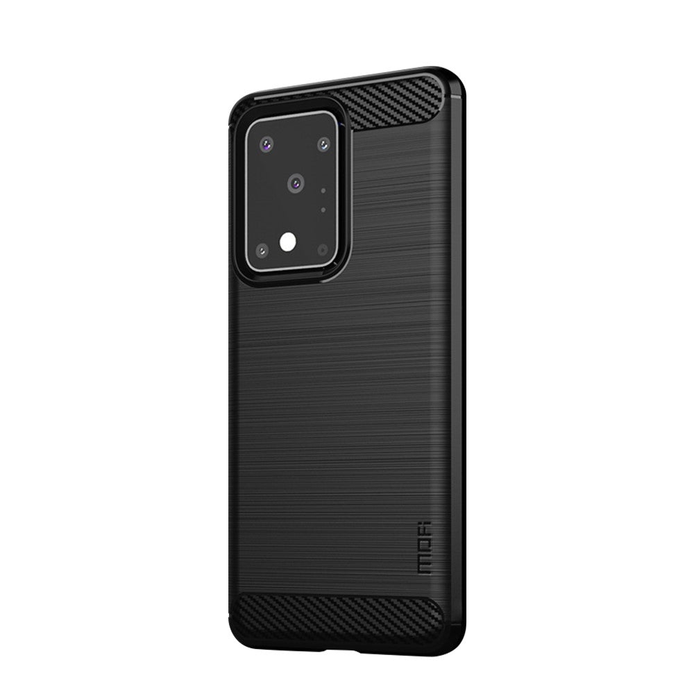 MOFI kulfiber børstet TPU-cover til Samsung Galaxy S20 Ultra
