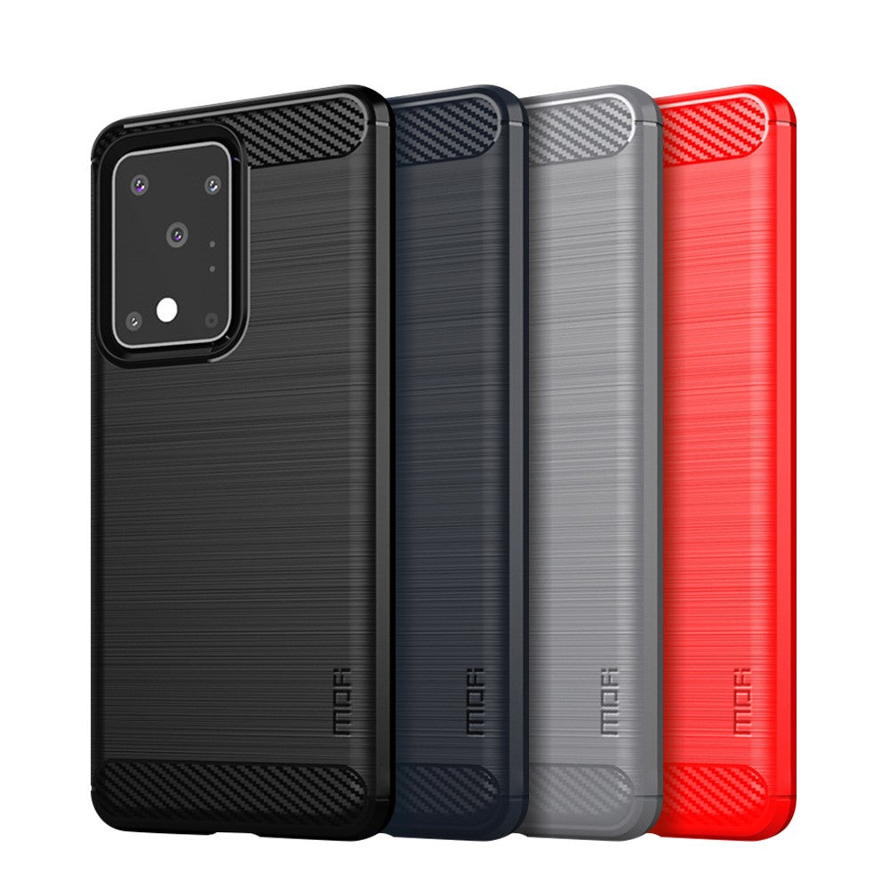 MOFI Carbon Fiber Surface Brushed TPU Covering for Samsung Galaxy S20 Ultra