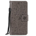 Imprint Flower Pattern Leather Wallet Stand Mobile Cover Case for Samsung Galaxy A51
