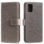 Blomsterpræg Læderpung Telefoncover til Samsung Galaxy A71