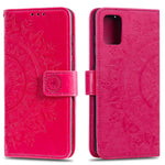Blomsterpræg Læderpung Telefoncover til Samsung Galaxy A71