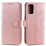 Imprint Flower Leather Wallet Phone Casing for Samsung Galaxy S20 Plus / S20 Plus 5G