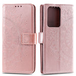 Imprint Flower Leather Wallet Phone Casing for Samsung Galaxy S20 Ultra