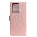 Imprint Flower Leather Wallet Phone Casing for Samsung Galaxy S20 Ultra