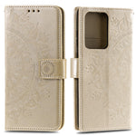 Imprint Flower Leather Wallet Phone Casing for Samsung Galaxy S20 Ultra