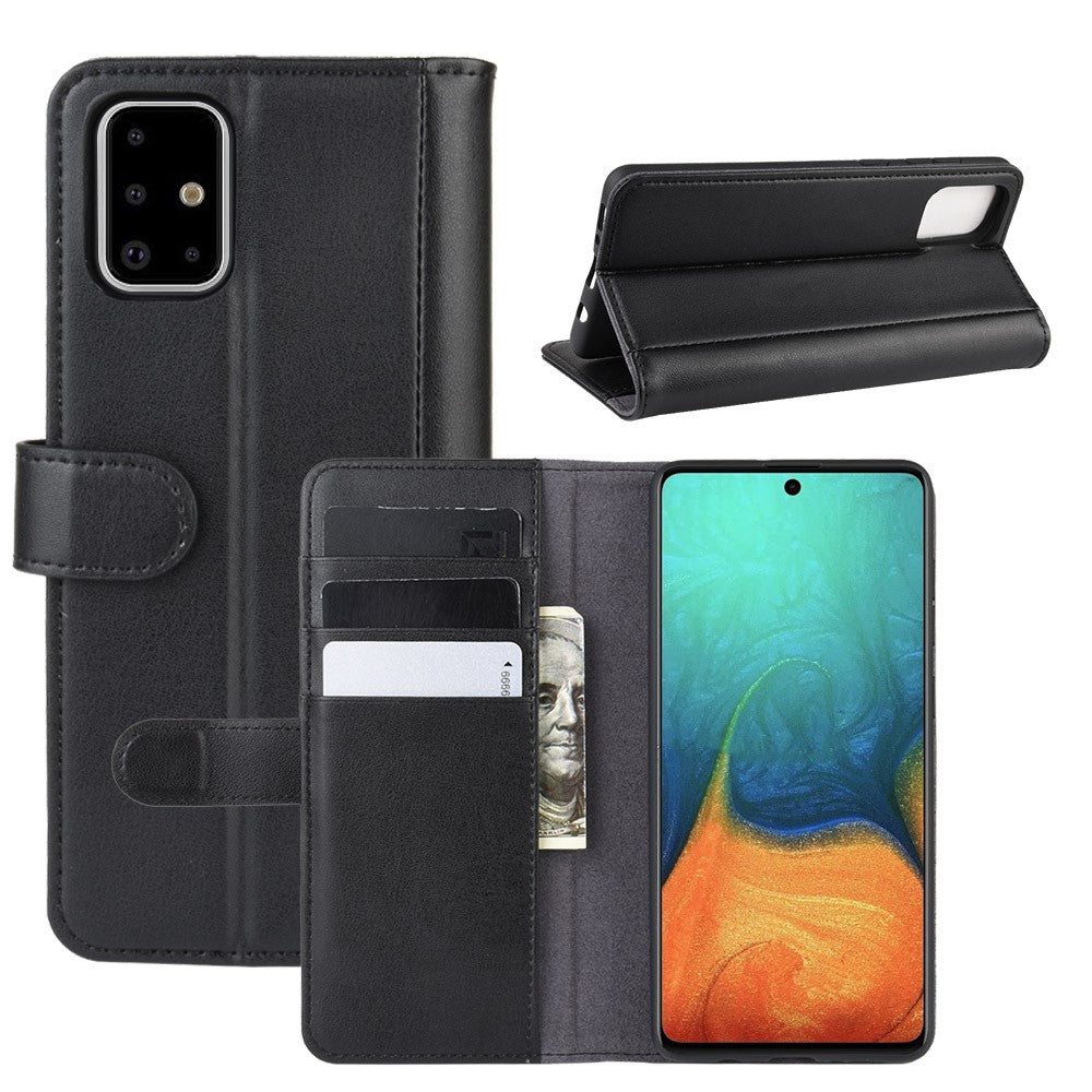 Samsung Galaxy A71 mobilskal Äkta Splitläder Plånboksfodral Mobilskal Stativ
