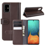 Samsung Galaxy A71 mobilskal Äkta Splitläder Plånboksfodral Mobilskal Stativ