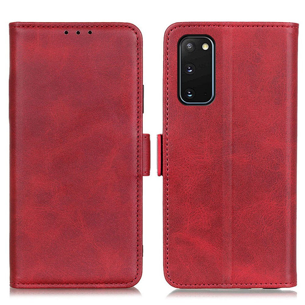 Plånboksfodral med magnetisk stängning i läder för Samsung Galaxy S20 4G/S20 5G