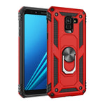 TPU+PC+Metal Phone Shell with Kickstand for Samsung Galaxy A8 (2018)