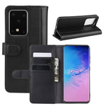 For Samsung Galaxy S20 Ultra Phone Cases Genuine Split Leather Wallet Mobile Cover Stand