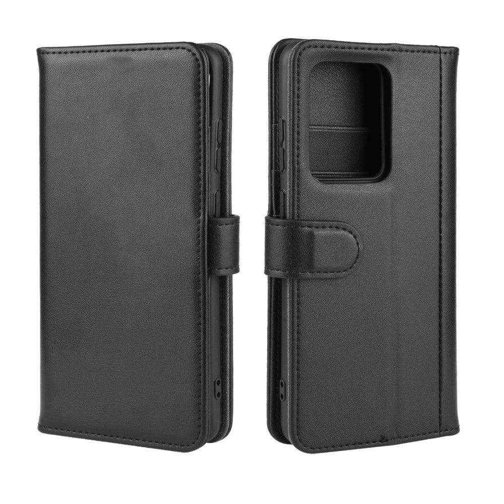 For Samsung Galaxy S20 Ultra Phone Cases Genuine Split Leather Wallet Mobile Cover Stand