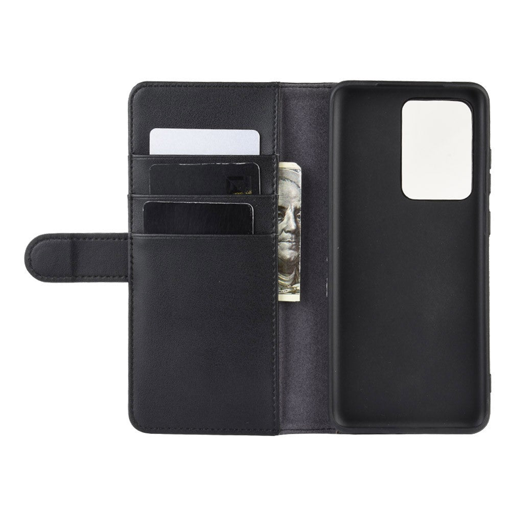 For Samsung Galaxy S20 Ultra Phone Cases Genuine Split Leather Wallet Mobile Cover Stand