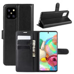 Litchi Skin Pung Flip Lædercover til Galaxy A81 / Note 10 Lite / M60s