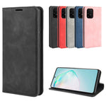 Silky Touch-læderpungcover til Samsung Galaxy A91 / S10 Lite / M80s