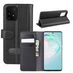 For Samsung Galaxy A91 / S10 Lite / M80s Phone Cases Genuine Split Leather Wallet Mobile Cover Stand