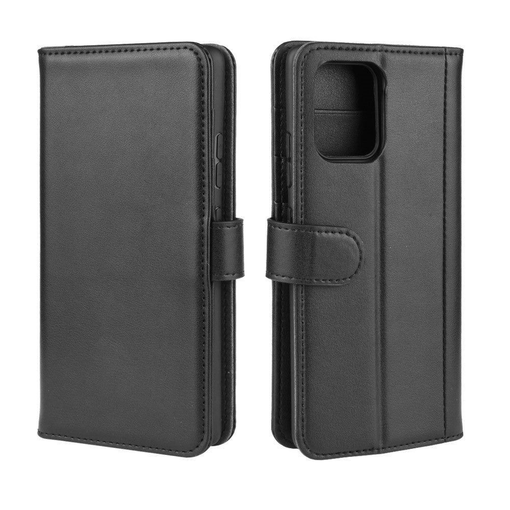 For Samsung Galaxy A91 / S10 Lite / M80s Phone Cases Genuine Split Leather Wallet Mobile Cover Stand