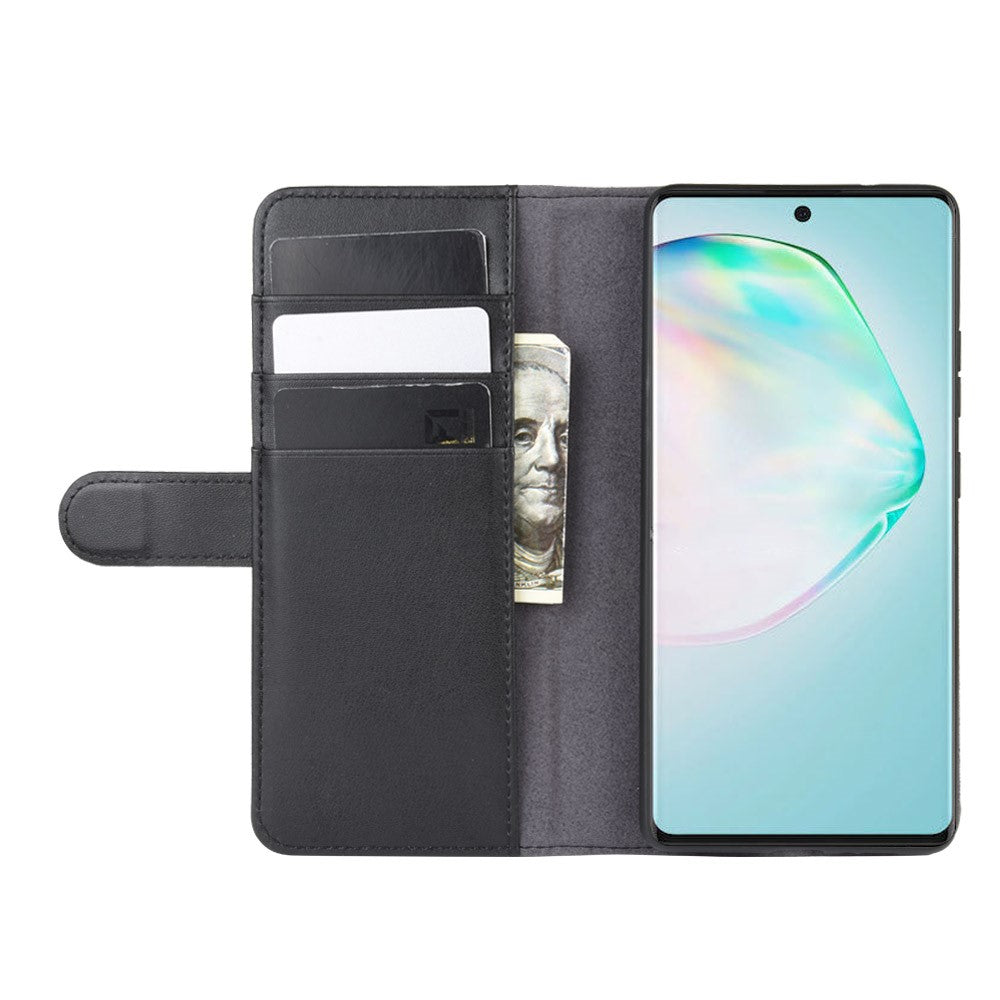 For Samsung Galaxy A91 / S10 Lite / M80s Phone Cases Genuine Split Leather Wallet Mobile Cover Stand