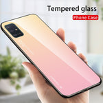 Gradient Color Glass + TPU Cell Phone Cover for Samsung Galaxy A51
