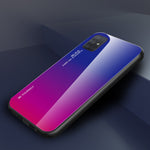 Anti-Drop Full Protection Gradient Color Glass + TPU Cell Phone Casing for Samsung Galaxy A71