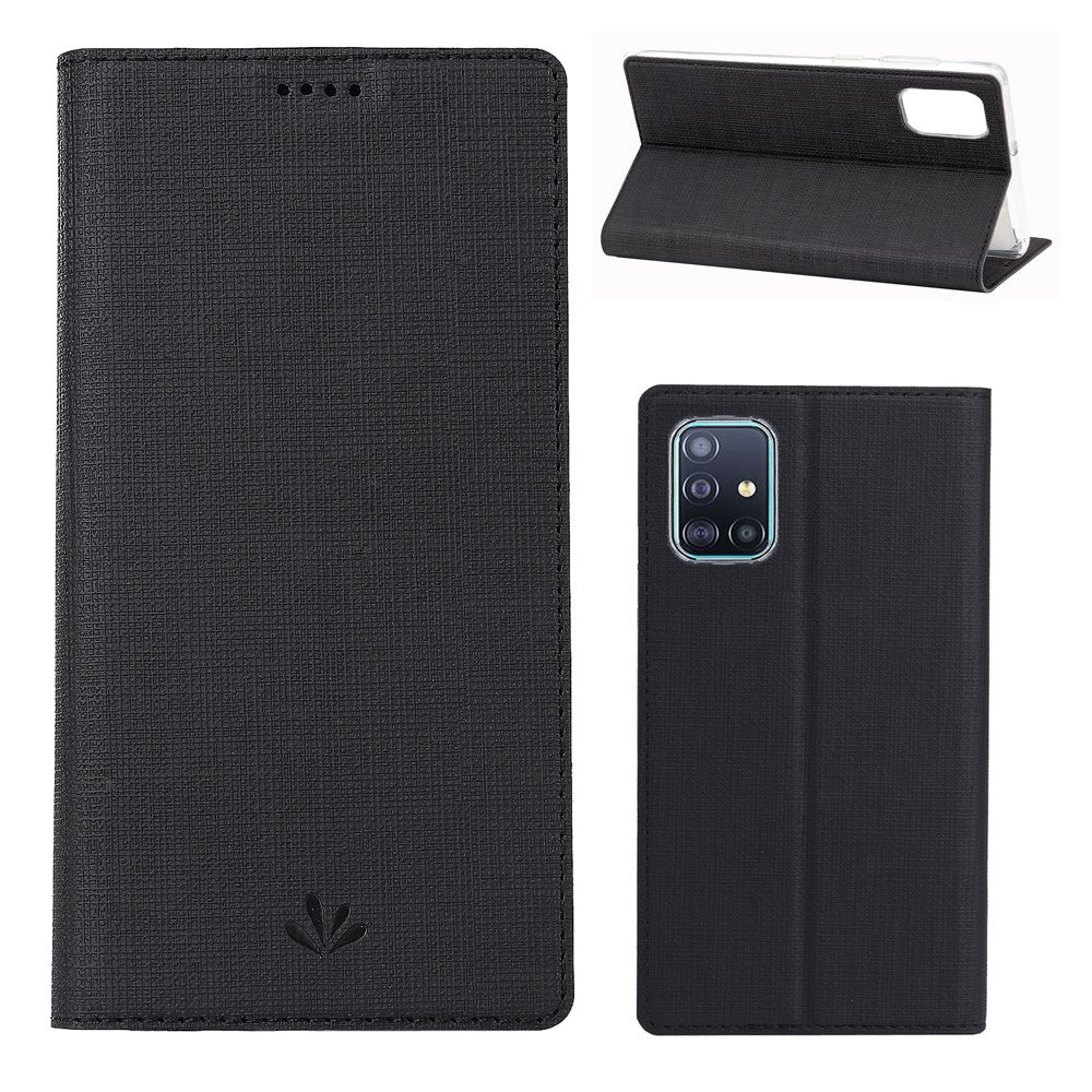 VILI DMX Cross Texture Leather Case with Card Holder for Samsung Galaxy A51