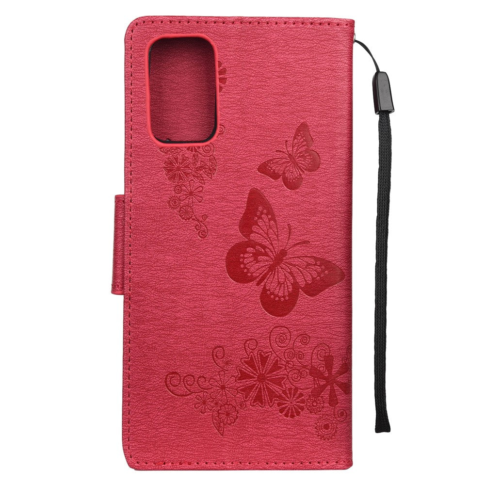 Imprint Butterfly Flower Leather Wallet Phone Case for Samsung Galaxy S20 4G/S20 5G
