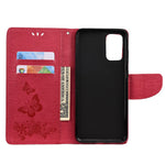 Imprint Butterfly Flower Leather Wallet Phone Case for Samsung Galaxy S20 4G/S20 5G