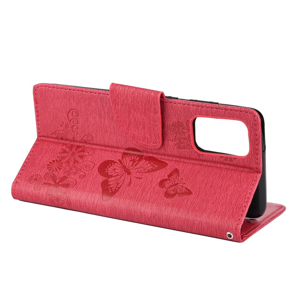 Imprint Butterfly Flower Leather Wallet Phone Case for Samsung Galaxy S20 4G/S20 5G