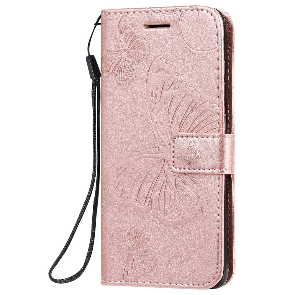 For Samsung Galaxy S20 4G / S20 5G Wallet Case Floral Butterfly Imprinted Leather Phone Cover Stand
